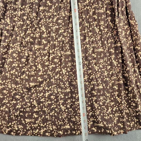 Vintage Express 90's Floral Maxi Skirt Brown Ditsy Print Cottagecore Coquette L - Picture 5 of 8